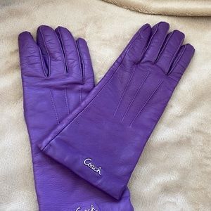 Coach Women’s Cashmere Lined Leather Gloves